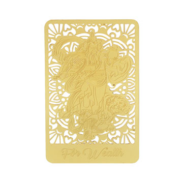 God of Wealth with Tiger Gold Talisman Card