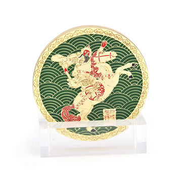 Kwan Kung Riding A Horse Mini Plaque