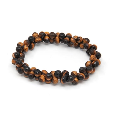 8 Shape Tiger Eye Faceted Bracelet 