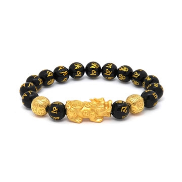 10mm Mantra Beads with Pi Xie