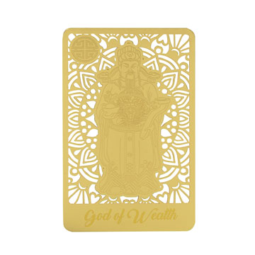 God of Wealth Gold Talisman Card